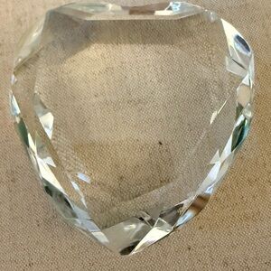Heart-Shaped Crystal Paperweight by Rosenthal - Engagement gift perfection